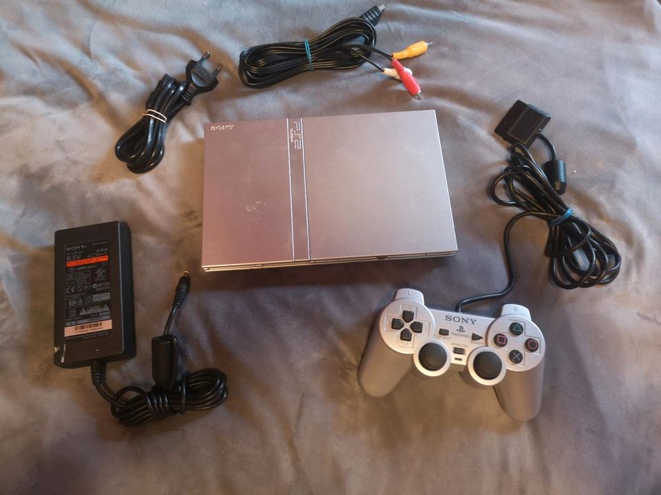 Sony Playstation 2 PS2 Konsole Silber + Controller SCPH 77002 in Heilbronn