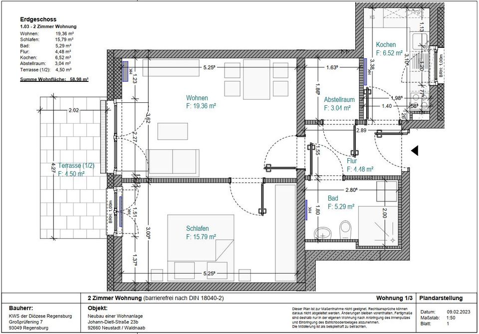 ERSTBEZUG 2-Zi.-Wohnung, Seniorenwohnen Plus, Neustadt/Waldnaab in Neustadt a. d. Waldnaab