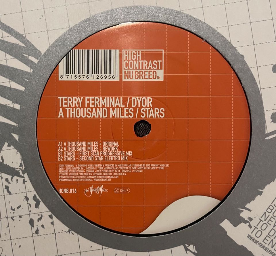 Terry Ferminal/Dyor-A Thousand Miles/Stars 12"Vinyl House Trance in Zörbig