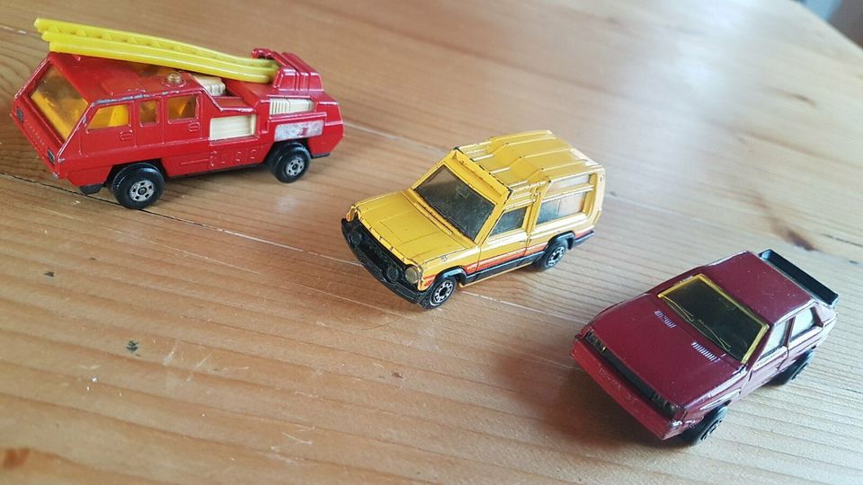 Matchbox tolles 3er-Set alter bespielter Fahrzeuge No22 1975-1982 in Obersüßbach