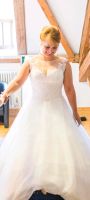 Brautkleid Hochzeitskleid Spitze ivory Tüll perlen Glitzer A-Lini Bayern - Penzberg Vorschau
