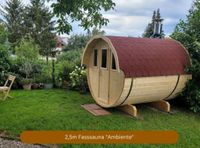 Fasssauna "Ambiente" mit Holzofen [2,5m, fertig montiert] Baden-Württemberg - Neuried Vorschau