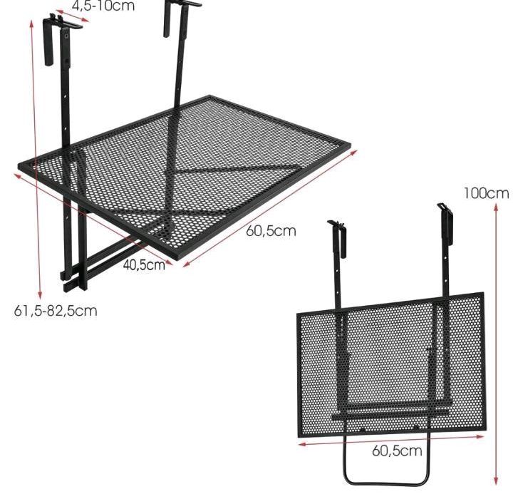 Balkonhängetisch Balkontisch, 5-stufig höhenverstellbar, Klappbar in Hattingen