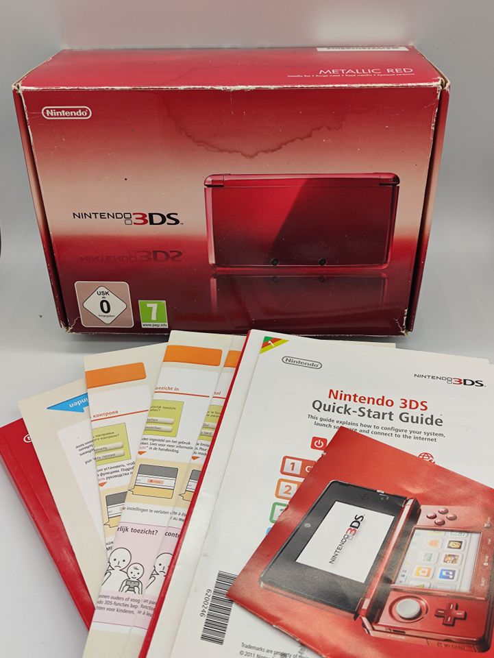 Original Nintendo 3DS Rot LEERBOX LEERHÜLLE Verpackung Box in Twistringen