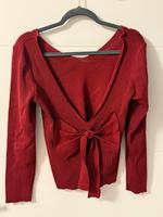 Roter Pullover mit Rückenausschnitt & Schleife – Neu Baden-Württemberg - Eningen Vorschau