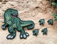 Aufnäher oder Bügelbild T-Rex mit Fußspuren Rheinland-Pfalz - Neuwied Vorschau