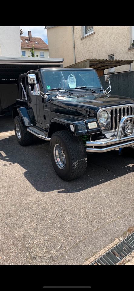 JEEP WRANGLER 4.0 SCHWARZ TOP ZUSTAND VERKAUF ODER TAUSCH‼️‼️ in Heilbronn