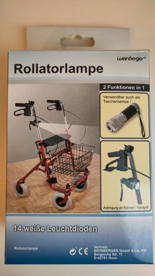 Originalverpackte Rollatorlampe von Weinberger / Taschenlampe in Berlin