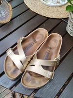 Birkenstock Yao Gold Birkoflor Echtledersohle Düsseldorf - Bilk Vorschau