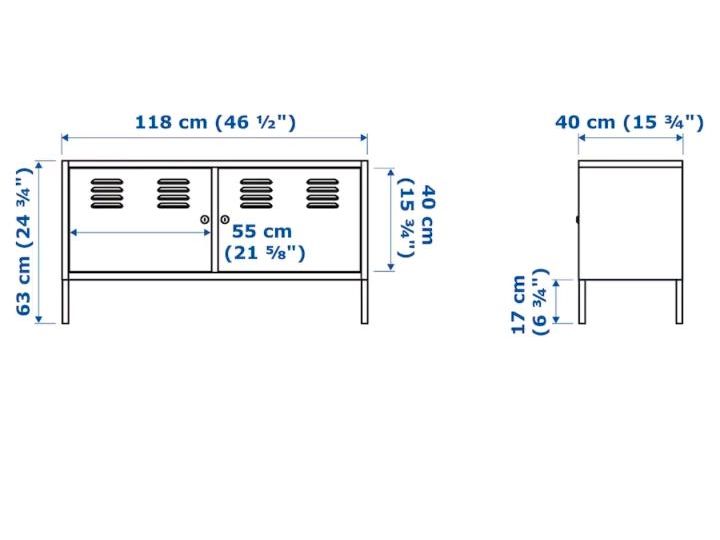 Ikea Spind Kommode Regal aus Metall, mit Holzplatte in Leipzig