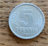 5 Pfennig DDR 1989 Bonn - Plittersdorf Vorschau