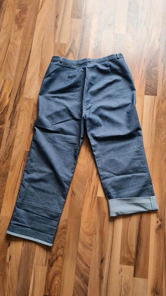 Hose 42 dreiviertel Caprihose jeanslook blau 2000er Y2K Vintage in Sankt Augustin