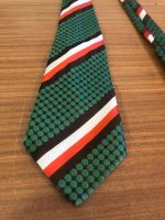 Vintage Krawatte 60er 70er grün orange braun Punkte streifen Düsseldorf - Eller Vorschau