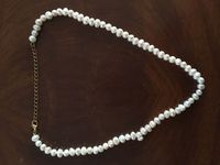 Echte Halskette Perlenkette Perlenhalsband Naturperlen 50/41 cm Hannover - Vahrenwald-List Vorschau