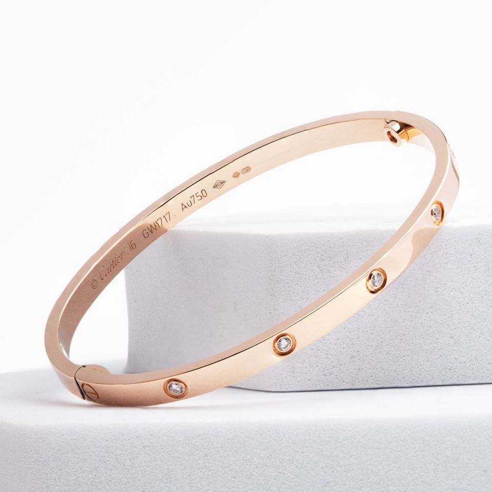 Cartier Armreif schmal "Love Bracelette", in 18kt Rosegold Gr 16 in Hamburg