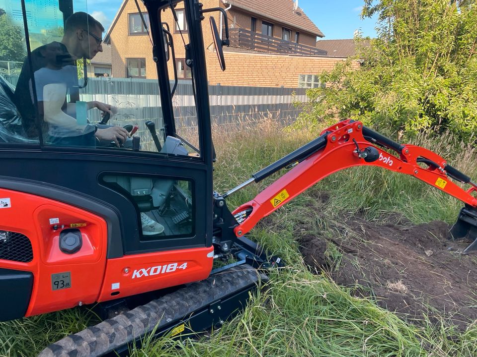 Bagger leihen | Minibagger mieten | Baggerarbeiten | Drainage in Langen