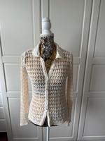 Zara Damen Cardigan mit Lochmuster beige S Niedersachsen - Emden Vorschau
