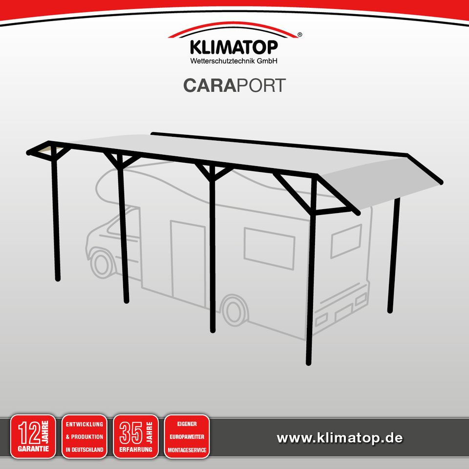 Wohnmobil Wohnwagen PKW Carport CARAPORT 350 x 1000 cm KLIMATOP in Bückeburg