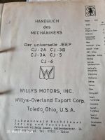 Handbuch für Willys Jeep CJ-2A, CJ-3B, CJ-3A, CJ-5, CJ-6 Rheinland-Pfalz - Schwabenheim an der Selz Vorschau