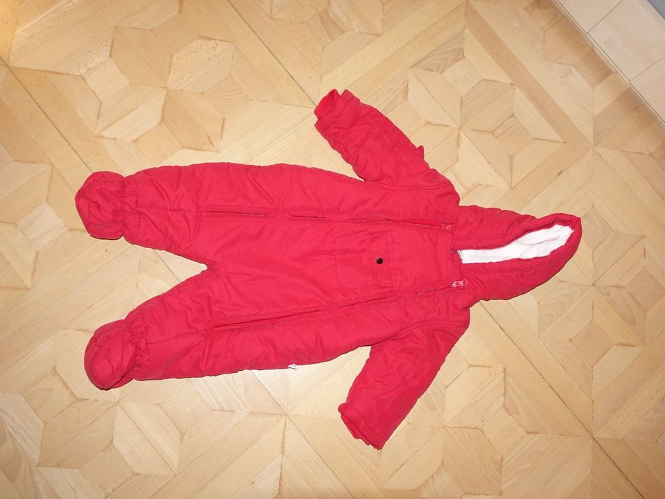 ⭐ Liegelind Overall / Winteranzug / Wagenanzug rot ⭐ Gr. 74 in Börtlingen