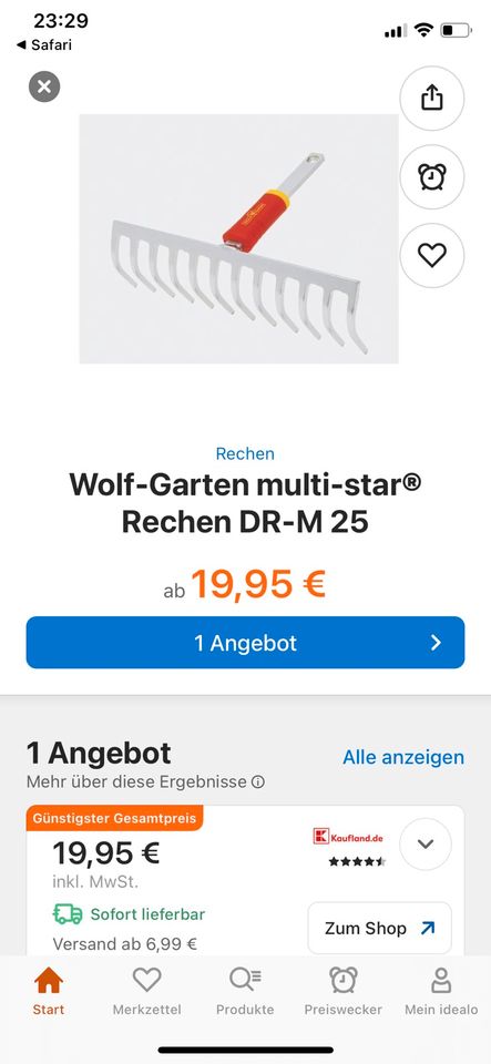 NEU Wolf garten Rechen Harke Multi Star Gartenrechen DR-M25 in Hamburg