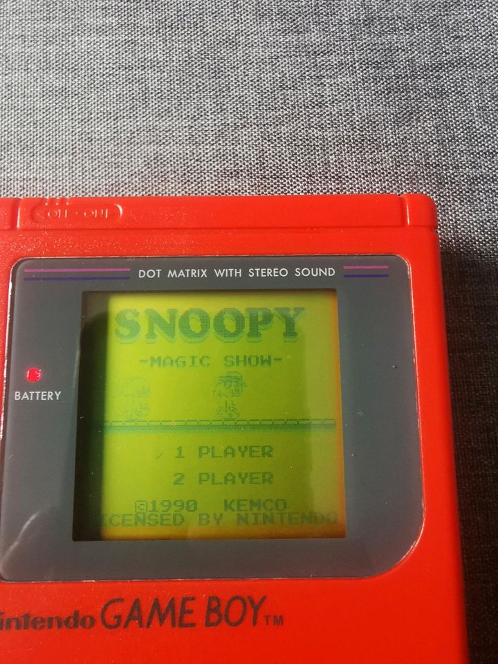 Game Boy Spiel "Snoopy's Magic Show" 1990 in Hanau