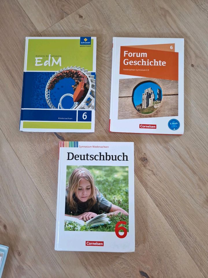Schulbücher Gymnasium Klasse 6, Mathe, Geschichte,  Deutsch in Zeven