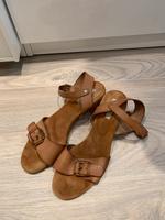 Leder Sandale braun cognac 40 Niedersachsen - Stade Vorschau