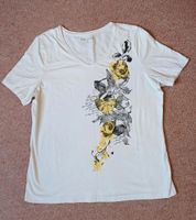 Damen T-Shirt Gr. M Gr. 38/40 weiss Oberteil Kurzarm Blumenmuster Nordrhein-Westfalen - Schwerte Vorschau