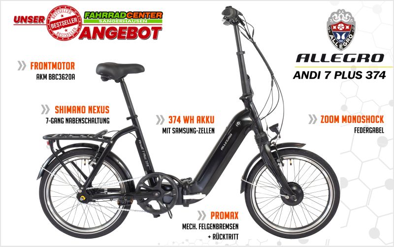 Sangerhausen Sachsen-Anhalt | Klappfahrrad Allegro Plus 374 7-Gang Kleinanzeigen - # Kleinanzeigen E-Bike # # in 7 eBay 20\