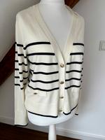 Cardigan Strickjacke, blau-weiß maritim Goldknöpfe 38-40 Nordrhein-Westfalen - Neuss Vorschau
