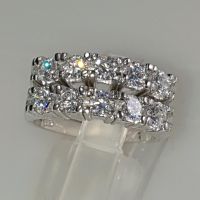 Memoire Zirkonia Ring Duo / 2 Damenringe ( 925 Silber ) NEU Nordrhein-Westfalen - Recklinghausen Vorschau