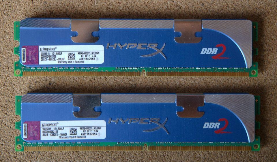 Kingston 2x 1GB DDR2 400MHz CL4 RAM Arbeitsspeicher in Essen