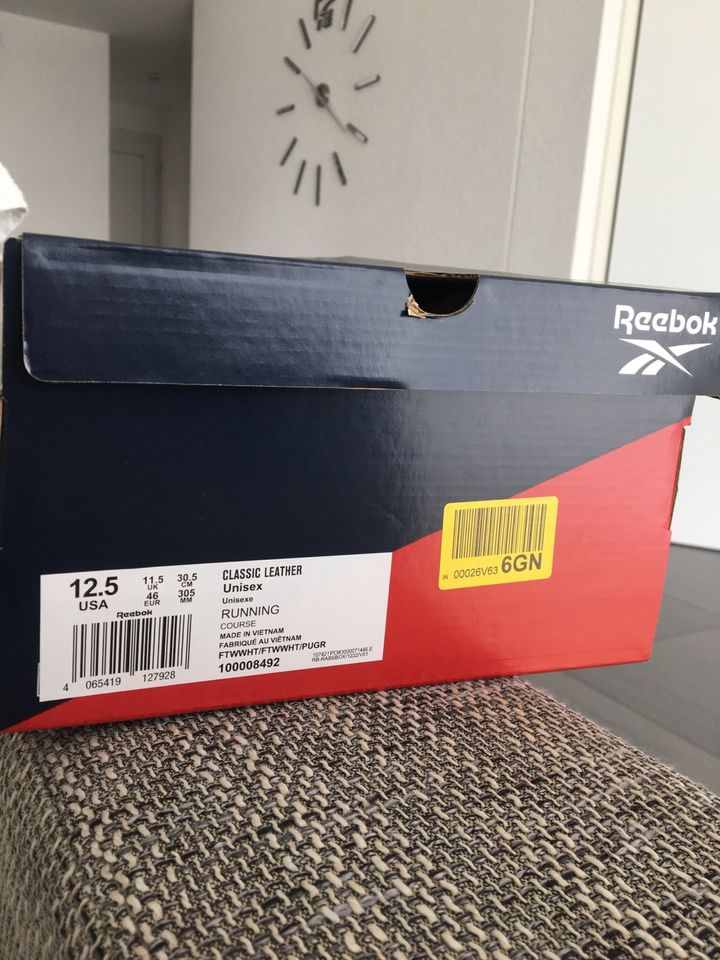 Reebok Classic Leather weiß Gr:46 Neu mit Etikett in Köln