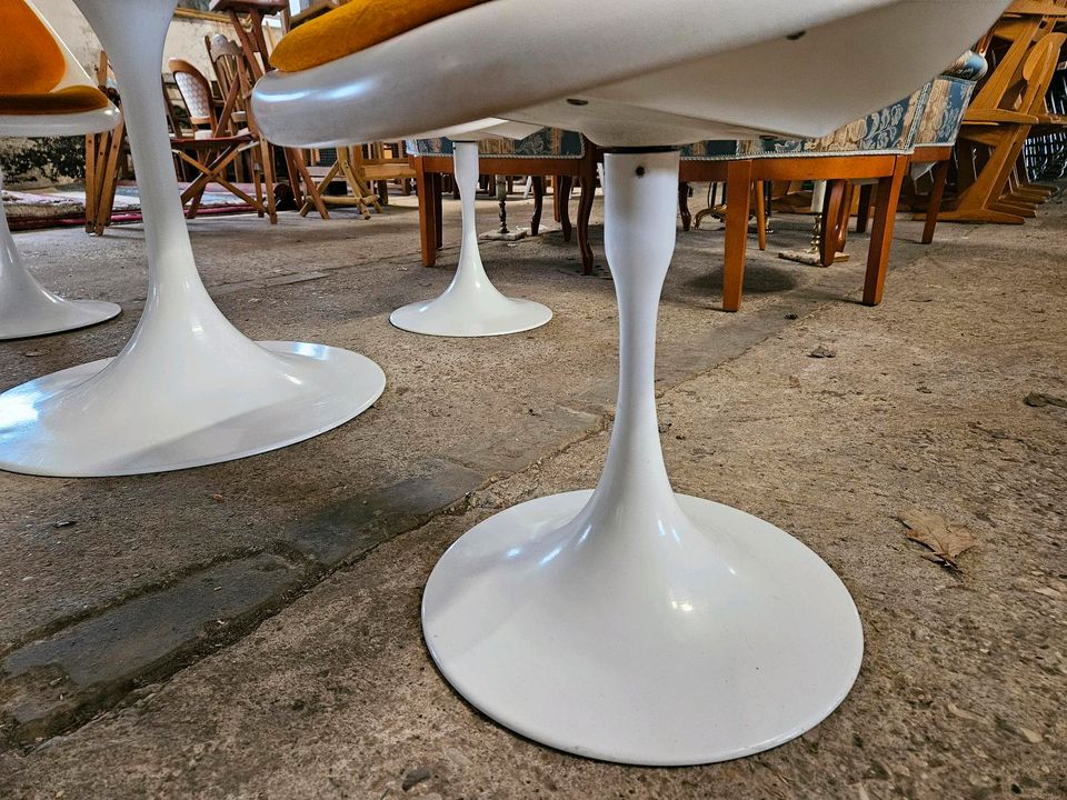 Kondor Sitzgruppe Tisch rund ausziehbar Stühle Tulip  50er 60er in Nordstemmen