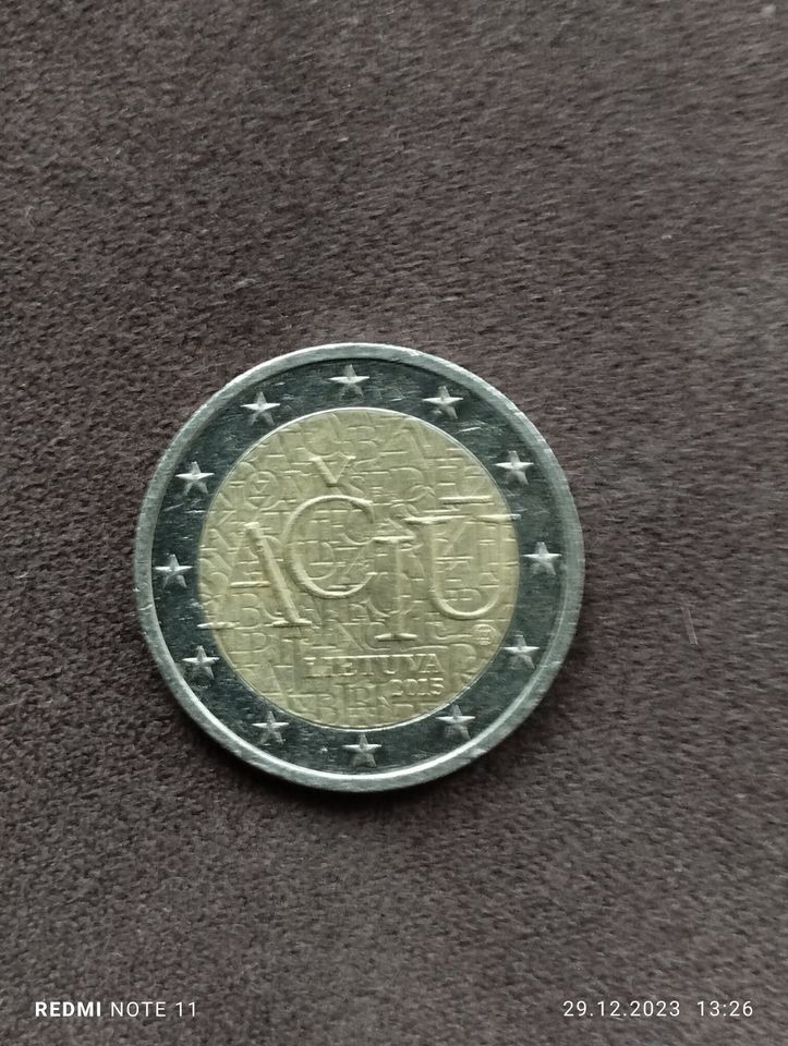 2 Euro Münze ACIU Litauische 2015 in Düsseldorf