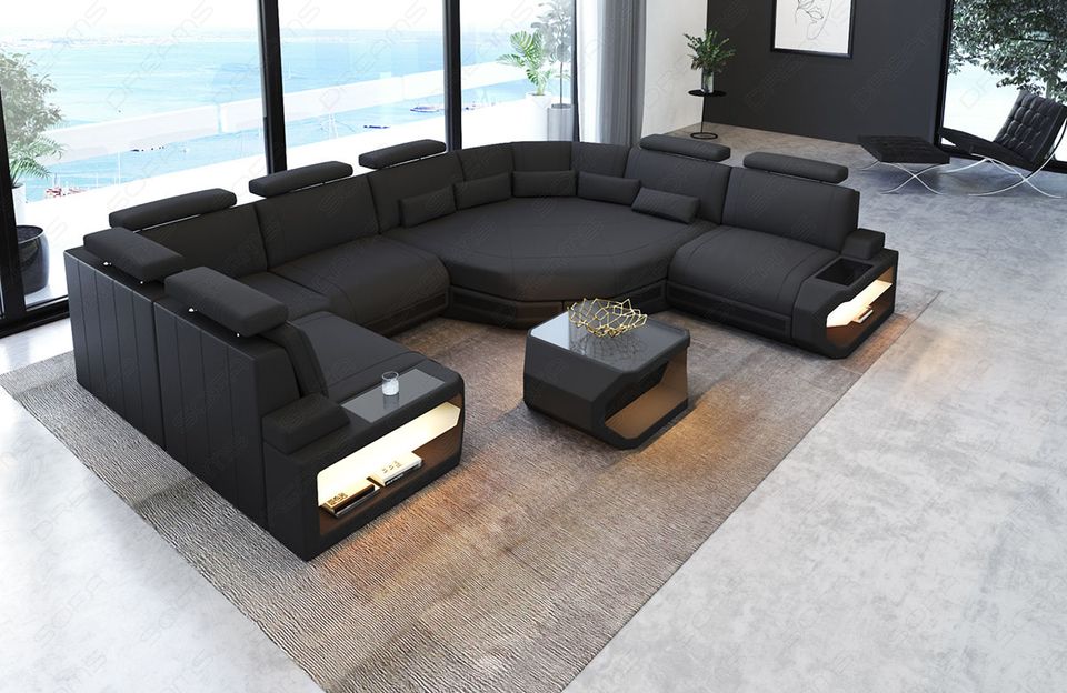 Polster Sofa Wohnlandschaft Asti Mini mit Relaxecke und USB-Port in Berlin