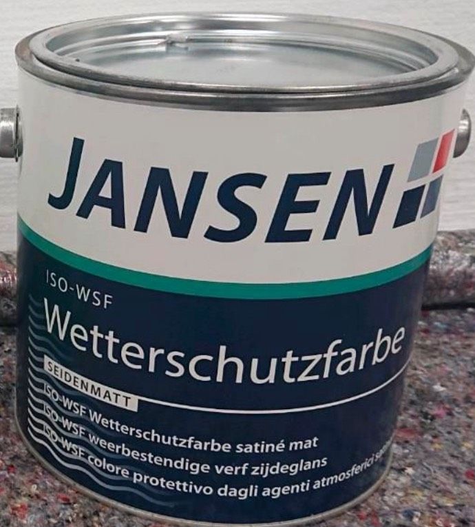 Jansen Wetterschutzfarbe Weiß Seidenmatt 4*2,5l in Wedemark