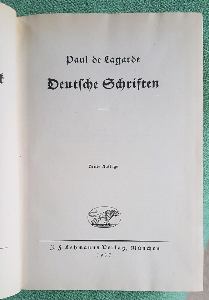 Deutsche Schriften, Paul de Lagarde in Schmidthachenbach