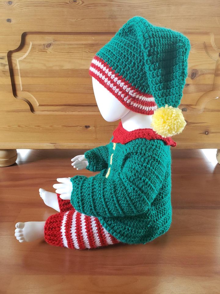 Baby Weihnachtsoutfit, Baby Weihnachten gehäkelt *handmade* in Maintal