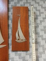 2 x Wandbilder 60er Teak Reliefbild Segelboot Vintage Hannover - Kirchrode-Bemerode-Wülferode Vorschau