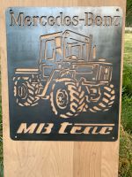 Mercedes Benz MB Trac Schild Cortenstahl Bayern - Hohenwart Vorschau