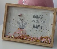 Bild Ballerina "Dance makes you happy" Holzbilderrahmen m.Glitter Nordrhein-Westfalen - Neuss Vorschau