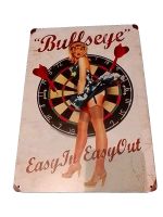 Dart Blechschild "Bullseye" - Easy In Easy Out - 30cm x 20 cm Nordrhein-Westfalen - Büren Vorschau