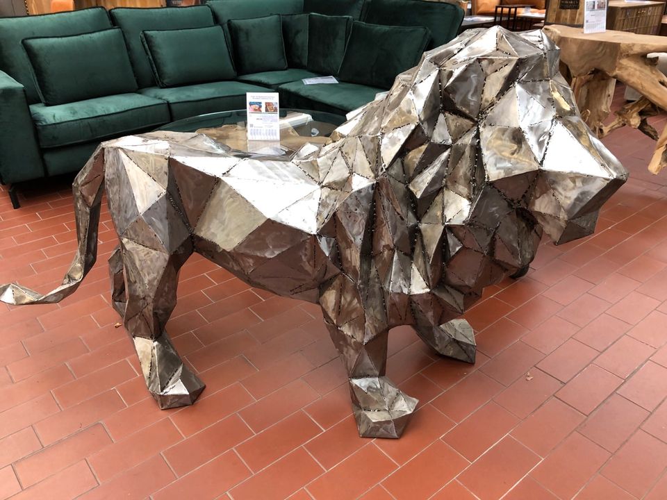 Design Löwenskulptur Deko Figur Skulptur Löwe Silber Handarbeit in Bremen