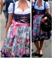 MarJo Rosen Dirndl Gr.32/34 Tracht Bluse Country Line Nordrhein-Westfalen - Recklinghausen Vorschau