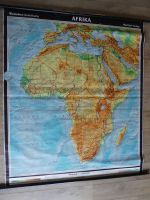 Afrika Reliefkarte - alte Schulwandkarte - Schulrollkarte - Hessen - Lichtenfels Vorschau