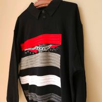 Vintage Carlo Colucci Pullover Sweatshirt Größe 52 L Schwarz rot Wandsbek - Hamburg Eilbek Vorschau