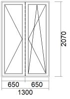 Bodentiefes Fenster / Balkontür | 130 x 207 | weiß | 3-fach Glas Ug 0,5 | flache Schwelle | kurzfristig verfügbar | TE531 Brandenburg - Perleberg Vorschau