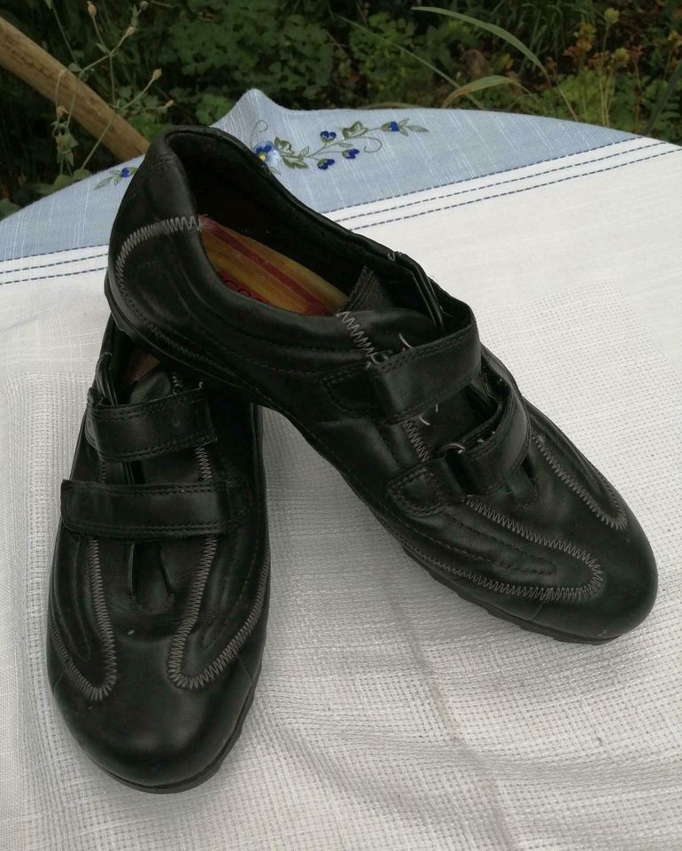 ECCO Schuhe Klettverschluss schwarz 38 in Georgenthal